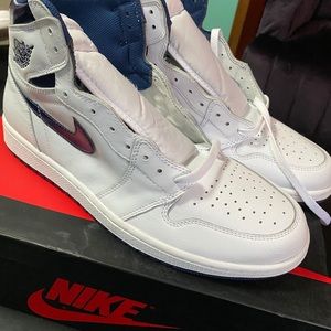 NEVERWORN AIR JORDAN 1 RETRO HIGH OG METALLIC NAVY